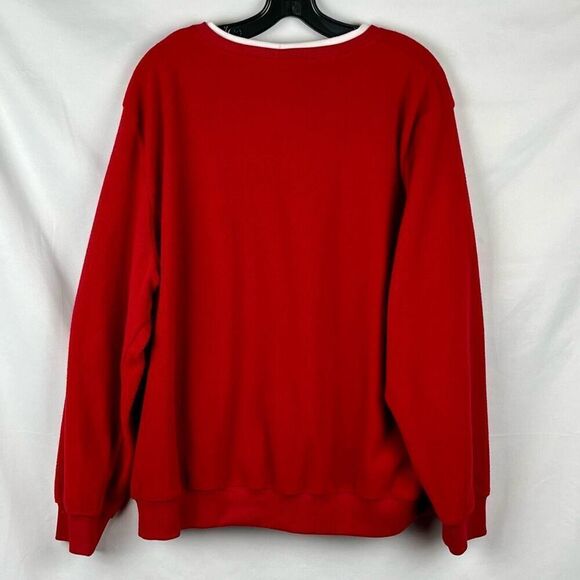 Alfred Dunner Red Floral Embroidered Sweatshirt 2X - Picture 3 of 10